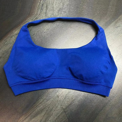 high-impact sports bra with open back