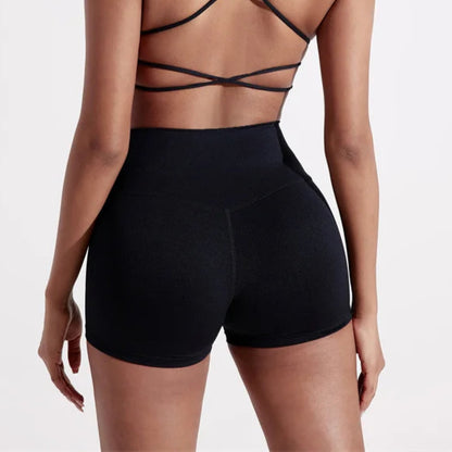 High-waisted workout shorts