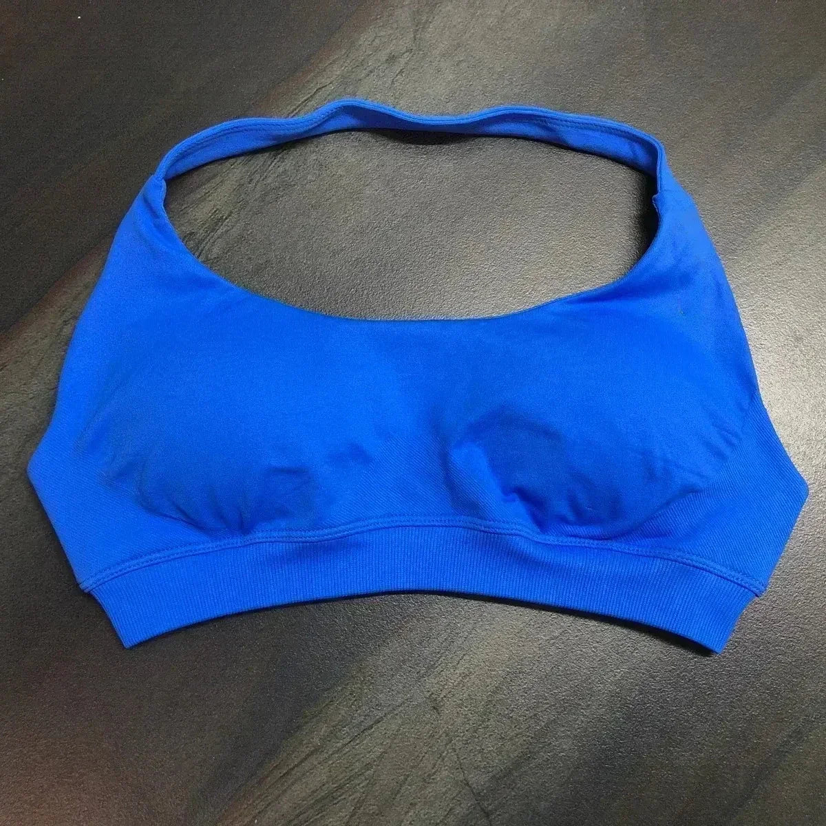 high-impact sports bra with open back