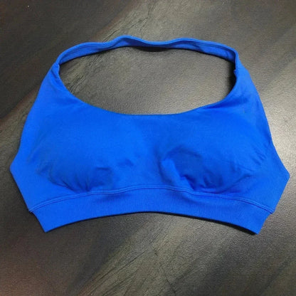 high-impact sports bra with open back