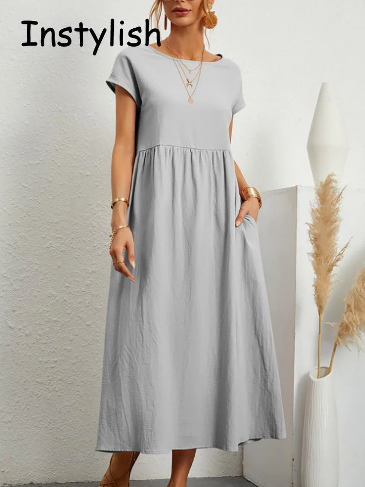 Solace Cotton Midi Dress