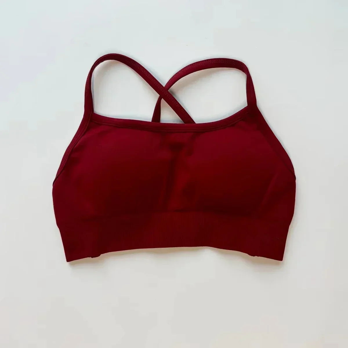 high-impact sports bra with open back